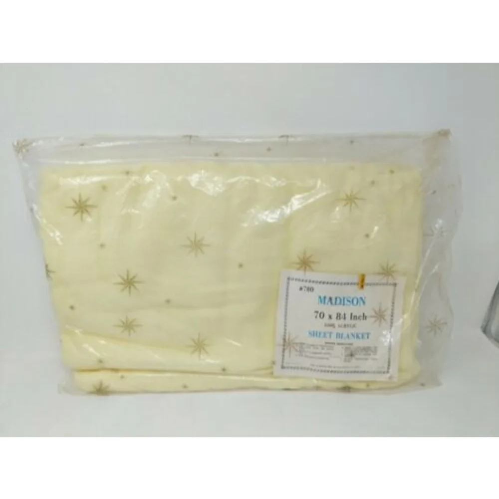 Beacon Mid Century Madison Thermal Acrylic Blanket Cream Twin Full 70